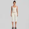 Conjunto de roupa de yoga transfronteiriço, colete esportivo de secagem rápida com corte justo, conjunto de fitness para corrida ao ar livre, Pilates para mulheres