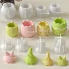 Huevo Brillante de Amapola de Pascua Conejo de Orejas Rectas Huevo de Pascua Conejo Tarro de Almacenamiento Taza para Velas Yeso Molde de Silicona
