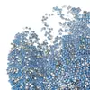 Rhinestones Planos Azules Claros Mini Cuadrados de Circonita, Decoraciones Azules para Uñas, Sensación Popular de Internet, Anillos Pequeños Cuadrados de Strass