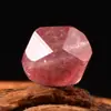 Cristal de Fresa Natural 5A Diamante Facetado Cuentas Sueltas DIY Joyería Hecha a Mano Pulsera Trenzada de Cristal Accesorios de Cuentas Sueltas