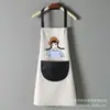 Delantal de Cocina para el Hogar Estilo Japonés Lindo Impermeable y a Prueba de Aceite Limpiar Manos Cocina Tareas Domésticas Moda para Adultos Mujer Logo