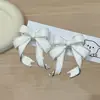 [Princesa do Ballet] Novos Brincos de Laço de Fita, Luxo Acessível, High-End, Brincos com Design Elegante Único e Exquisito