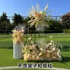 Novo estilo casamento grande estilo arranjo de chão flor simulação flor de seda produto acabado decoração arranjo de flor de eucalipto guia de caminho de palco T arte floral de casamento