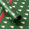 Papel de regalo para flores de Navidad, papel kraft, regalos de Nochebuena, regalos pequeños, ramos, embalaje impermeable, materiales florales