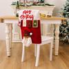 Nuevos Suministros de Decoración Navideña de Venta Caliente Transfronteriza Cubre Silla de Papá Noel Tridimensional de Dibujos Animados Navideños Cubre Silla de Muñeco de Nieve Alce