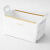 Caja de almacenamiento de escritorio de cuero llave bandeja de almacenamiento de borde dorado nórdico ins cosméticos joyería pasillo misceláneas caja de almacenamiento