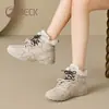 Zapatos de Mujer Gongyang 2026 Otoño/Invierno Versátiles Forrados de Felpa Engrosados Piel Genuina Cálidas Botas de Nieve Zapatos Deportivos Casuales para Mujer