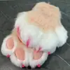 Garras de Animal de Fursuit Felpa Terminada Piel Terminada Disfraz de Animal Colorido Garras