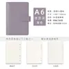 Bolsa con cremallera para carpeta A6 transfronteriza Cuaderno macarrón cuero PU libro de hojas sueltas Cuaderno de mano estilo ins a5