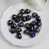 Dingyi K20-K26 Luna Fría Corazón Colorido Acrílico Galvanizado Agujero Recto Cuentas Sueltas Pulsera DIY Hecha a Mano Accesorios de Joyería