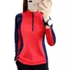 Ropa de Secado Rápido para Exteriores Camiseta de Manga Larga para Mujer Top Deportivo Absorbente de Sudor Transpirable Ajuste Ceñido Adelgazante Para Correr Senderismo Ropa Delgada de Secado Rápido
