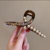 2024 Novo High-end Sense Estilo coreano Pérola Diamante Grab Clip Luz Luxo Flash Broca Shark Clip Back Head Disc Hairpin Hairpin