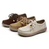 Zapatos Casuales de Cordones Birkenstock Estilo Británico Retro Nuevo para Mujer Primavera y Otoño Zapatos Planos Versátiles de Moda de Ante para Mujer