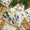 Papel de Seda Árbol de Navidad Acuarela Wx148 17g Papel de Envoltura a Prueba de Humedad para Dulces de Regalo Decoración de Bosque Papel de Seda