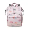 Bolsa de mamá estampada, nueva bolsa de maternidad con estampado de dibujos animados de moda, gran capacidad, sensación de alta gama, se puede colgar en un cochecito, bolsa de mamá