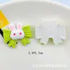 Goma blanda de PVC cabeza de conejo lazo caja de papelería diy pegatina para refrigerador accesorios de joyería al por mayor