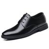 Zapatos de cuero de corte bajo para traje de negocios para hombre formales novio boda tendencia marrón casual zapatos de hombre una generación de cabello