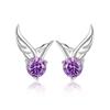 Brincos S925 Brincos de Asas de Anjo Personalidade Feminina Moda Dia a Dia Brincos de Asas Coreanos Acessórios Elegantes Estudante Tendência