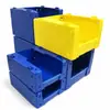 Caja de plástico hueco PP con apertura frontal inclinada, apilable, a prueba de humedad, duradera, plegable, adecuada para estanterías de almacén de comercio electrónico y contenedores de almacenamiento.