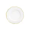 Conjunto de Jantar 42 Peças Porcelana Maldivas Branco com Acabamento Dourado - Wolff