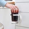 Soporte Plegable para Tazas Montado en la Pared Escritorio de Oficina Puerta de Gabinete Estante de Almacenamiento de Café Sin Perforaciones Hogar Dormitorio Estante Retráctil Transfronterizo