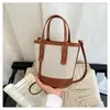 Bolso de Lino Patchwork Transfronterizo 2026 Nuevo Popular Gran Capacidad Bloque de Color para Viajes Diarios Hombro Cruzado Cubo de Mano para Mujer