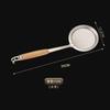 Cuchara flotante de acero inoxidable 304 para espumar aceite y colador de espuma, artefacto para escoria y espuma, puede colgarse con mango de madera, malla de harina