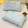 Algodón Puro Doble Capa Gasa Borde de Concha Funda de Almohada Individual Estampado Floral Clase A Infantil Algodón Puro Dormitorio Estudiantil Funda de Almohada de Algodón Puro Hogar.