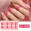 Fábrica Zhengxiang Personalizado ODM Folha de Bordo Verde Película de Esmalte para Unhas Adesivos de Nail Art Gradiente Adesivos Frescos para Unhas OEM