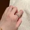 Anel de Borboleta Doce Tridimensional para Mulheres, Anel Aberto Flexível Colorido de Esmalte Gotejado Exquisito, Anel de Dedo Indicador Nicho Estilo Ins da Moda