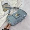 Sweet Cool Spice Girl Style Niche Underarm Bag 2024 Novo Padrão de Pedra Alta Textura Cadeia Ombro Crossbody Bolsa