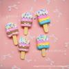 Cerámica blanda simulación expresión de helado tira de helado tocado diy, llavero crema accesorios para funda de teléfono móvil