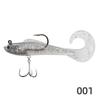 Peixes envoltos em chumbo Estrada sub-isca longa roll-tail isca macia 12G anzol de cabeça de chumbo robalo de água doce boca cortada isca falsa equipamento de pesca atacado