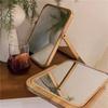 (Espejo de maquillaje de escritorio retro) Espejo de Escritorio Plegable de Madera Portátil para Dormitorio de Estudiantes Maquillaje Japonés Alta Definición Producto Nuevo
