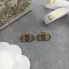 Pendientes Cd de Dior/Christian Dior para Mujer, Estilo Ins de Lujo Ligero, Sensación Vintage de Alta Gama, Pendientes Cd con Letras Tachonadas de Diamantes, Pines de Plata 925, Venta al por Mayor