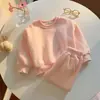 Conjunto Infantil E-Clothing para Meninos Primavera e Outono 2026 Novo Conjunto de Duas Peças Tendência: Blusa e Calça para Meninas e Meninos Outono