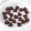 Dopamina Colorido Melocotón Corazón Madera Cuentas Teñidas Sueltas Pulsera DIY Collar Cuentas con Cuentas Forma de Corazón Accesorios Material