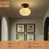 Luz de Corredor, Luz de Corredor, Estilo Americano Antigo, Vidro Retrô Simples e Criativo, Madeira Sólida, Entrada, Varanda, Entrada, Luz de Teto