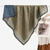 Bufanda cuadrada de terciopelo colorida de 90 cm con estampado floral para mujer para otoño e invierno, chal de playa para vacaciones de color contrastante por ambos lados, bufanda cálida