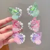 Pegatinas de Mariposa de Malla Estilo Hada con Pedrería para Maquillaje de Escenario Infantil, Pegatinas de Perlas y Pedrería para la Frente con Adhesivo para Niñas