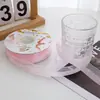 Fita de Malha Cetim Média Fita Inglesa Fita para Embalagem de Buquê Floral Amarração de Bolo Materiais Florais Atacado DIY