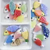 Novas Contas Cerâmicas de Peixe Pintadas à Mão Acessórios para Joias Materiais para Pulseira DIY Acessórios de Tecelagem Artesanal Contas Soltas Pingentes