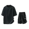 Popular Set de Verano de Manga Corta + Shorts Estilo 3D para Transmisión en Vivo de Tiktok y Kuaishou Verano Seda Helada Deportivo