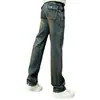 Jeans vintage para hombre estilo americano, nuevo modelo 2026, corte holgado, pantalones rectos con lavado retro, bolsillos con solapa, pantalones largos casuales