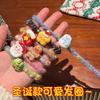 Anillo de pelo de peluche de color navideño, bonito muñeco de nieve con forma de estrella, cuerda de goma para el pelo para niñas, accesorios para el pelo para niños