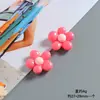 Accesorios de Resina de Flor Grande de Cinco Pétalos de Colores Brillantes Adornos para Pasadores de Pelo DIY Imanes para Nevera Decoraciones para Fundas de Teléfono