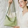 Bolso para Mujer 2026 Nuevo Modelo Piel Genuina Bolso de Hombro Único Cruzado, Capa Superior Piel de Vaca Bolso Tote Geométrico, Bolso Verde, Venta al por Mayor de Una Pieza