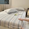 Touca de Cama de Fio de Camada Dupla de Algodão Puro Peça Única 2025 Novo Protetor de Colchão Cobertura de Cama de Algodão Integral para Solteiro Cobertura de Cama Suja All-inclusive para Uma Pessoa