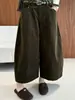 Pantalones casuales de pana de pierna recta, corte relajado y cropped para mujer, nueva colección otoño 2026, modernos y versátiles, de pierna ancha que estilizan