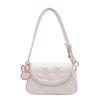 Design de nicho Bolsa Pequena Simples Feminina 2023 Nova Cor de Contraste Coelho Dos Desenhos Animados Pequena Bolsa Quadrada Bolsa de Ombro Elegante para Todos os Fósforos